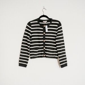 BNWT Women's Jcrew striped cardigan sweater Emilie Lady Jacket